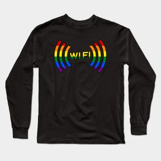 WiFi Sign Rainbow Long Sleeve T-Shirt